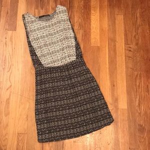 Zara Sleeveless Pocket Dress Black/White Size 5
